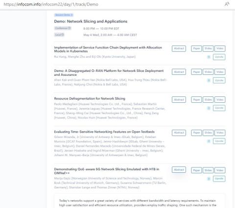 INFOCOM 2022 Demo 3 program